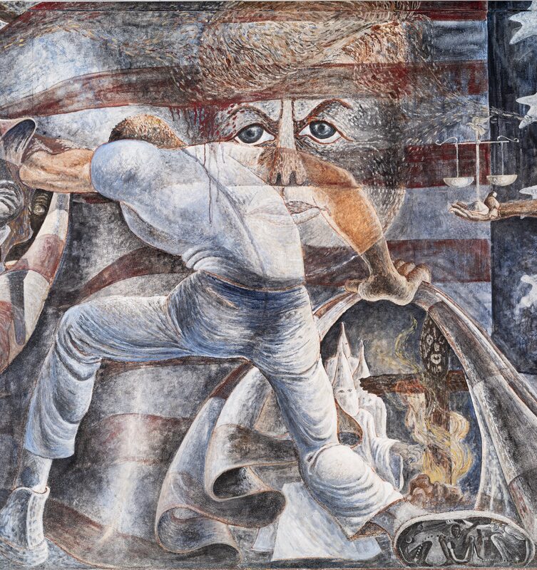 Injustice, Inequality, Bigotry, Black Power, Center Panel Detail